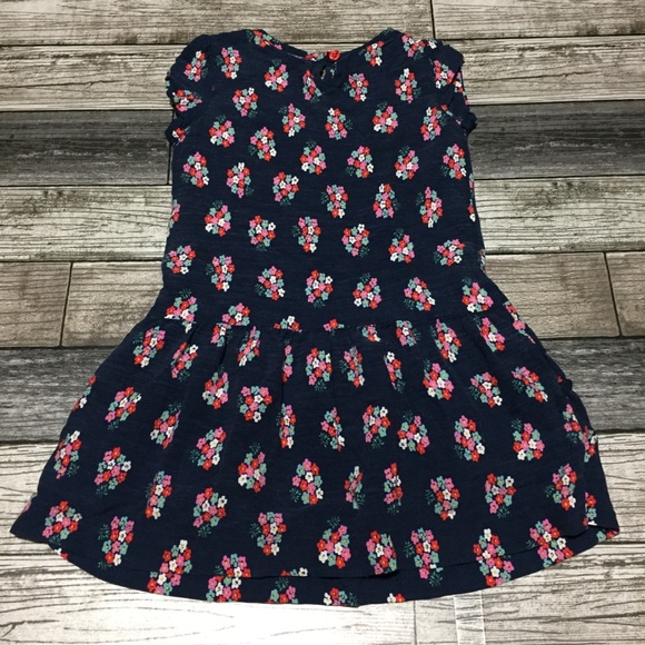 Mini Boden Floral Dress Size 5-6 Years Blue 100% Viscose Pockets - Picture 3 of 8